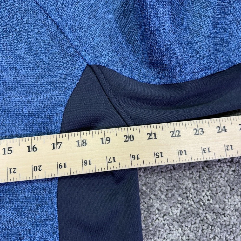 Spyder Sweatshirt Mens Medium Blue 1/4 Zip Fleece Pullover Thermal Ski Hiking